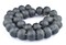 Super Jumbo Recycled Glass Beads - Beaded Wall Hangings - Extra Large African Sea Glass Beads 32-35mm - The Bead Chest (Black)